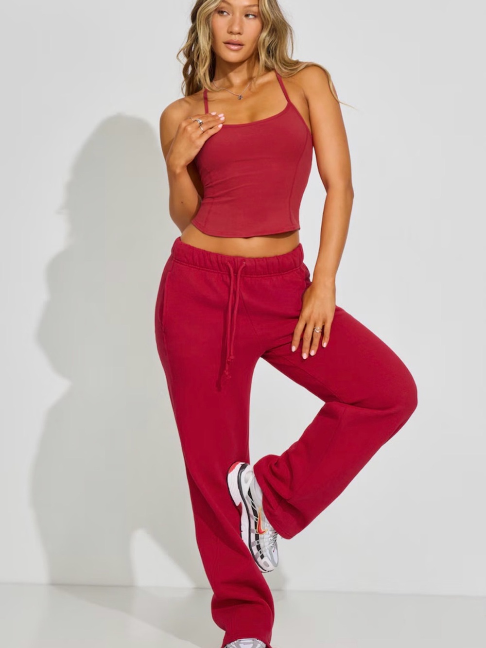 Garage Women's Jester Red UltraFleece Straight Leg Sweatpants Size XS New